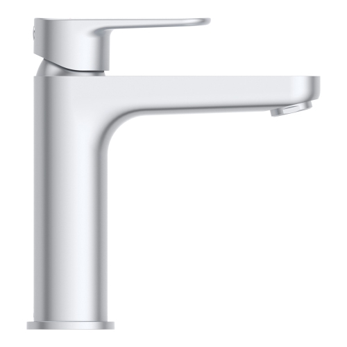 Immagine di Ideal Standard CERAFINE O miscelatore monocomando H.18 cm per lavabo, scarico piletta Click-Clack, finitura silver BD131SI