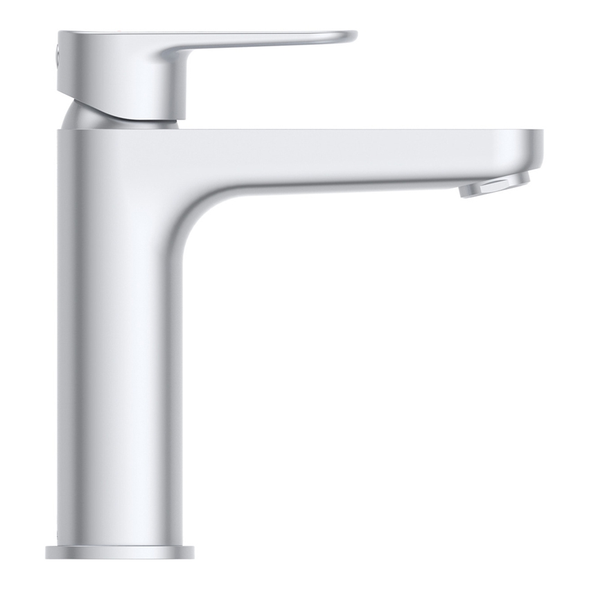 Immagine di Ideal Standard CERAFINE O miscelatore monocomando H.18 cm per lavabo, scarico piletta Click-Clack, finitura silver BD131SI