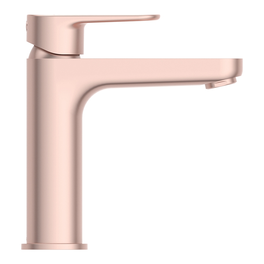 Immagine di Ideal Standard CERAFINE O miscelatore monocomando H.18 cm per lavabo, scarico piletta Click-Clack, finitura rosè BD131RO