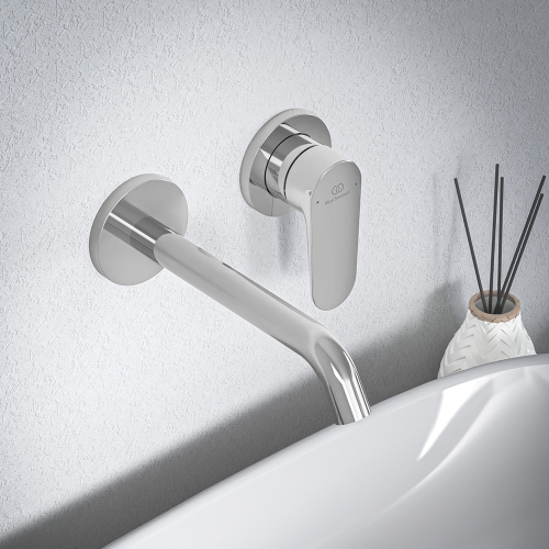 Immagine di Ideal Standard CERAFINE O miscelatore monocomando P.19 cm per lavabo, a parete, senza corpo incasso, finitura cromo BD776AA