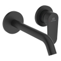 Immagine di Ideal Standard CERAFINE O miscelatore monocomando P.19 cm per lavabo, a parete, senza corpo incasso, colore nero finitura opaco BD776XG