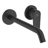Immagine di Ideal Standard CERAFINE O miscelatore monocomando P.23 cm per lavabo, a parete, senza corpo incasso, colore nero finitura opaco BD911XG