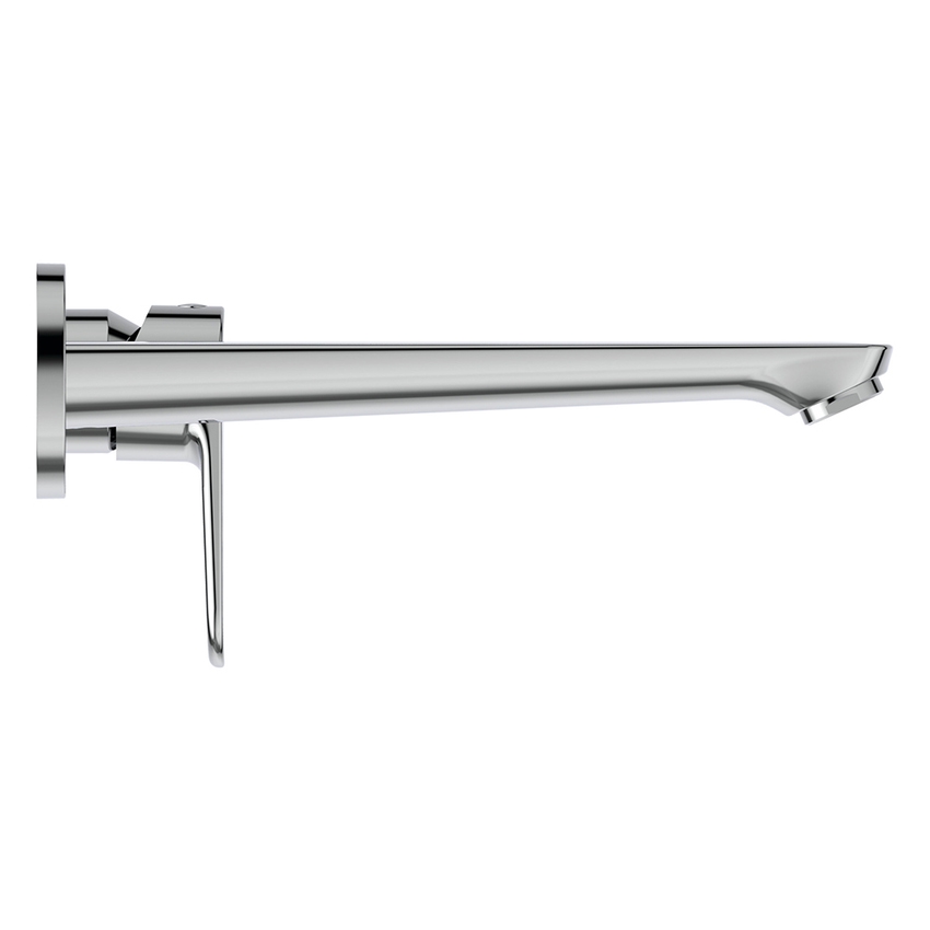 Immagine di Ideal Standard CERAFINE O miscelatore monocomando a parete P.22 cm per lavabo, con limitatore di temperatura, senza corpo incasso, finitura cromo BD133AA