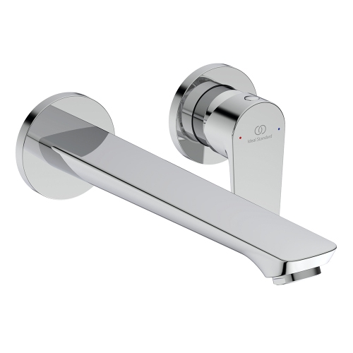 Immagine di Ideal Standard CERAFINE O miscelatore monocomando a parete P.22 cm per lavabo, con limitatore di temperatura, senza corpo incasso, finitura cromo BD133AA