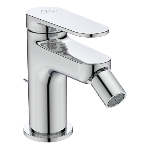 Immagine di Ideal Standard CERAFINE O miscelatore monocomando P.13 cm per bidet, con asta di comando e scarico piletta da 1-1/4", finitura cromo BD775AA