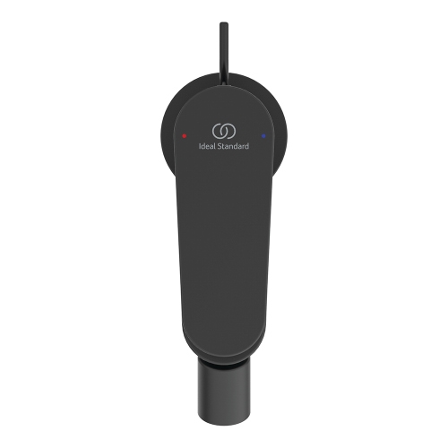 Immagine di Ideal Standard CERAFINE O miscelatore monocomando P.13 cm per bidet, con asta di comando e scarico piletta da 1-1/4", colore nero finitura opaco BD775XG