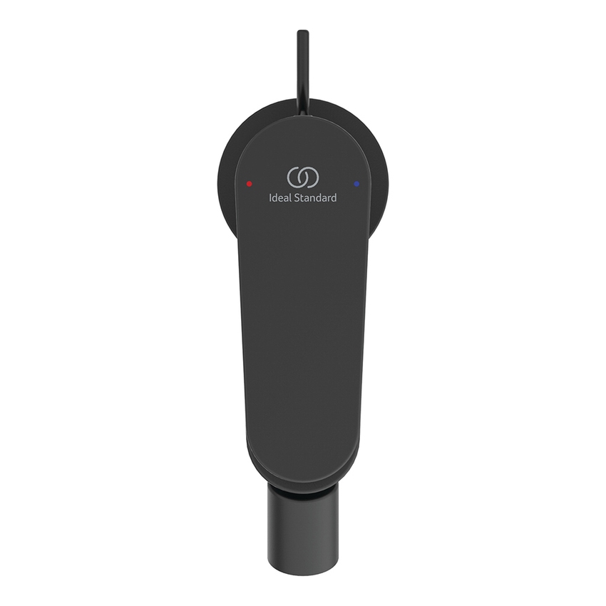 Immagine di Ideal Standard CERAFINE O miscelatore monocomando P.13 cm per bidet, con asta di comando e scarico piletta da 1-1/4", colore nero finitura opaco BD775XG