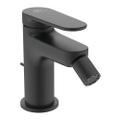 Immagine di Ideal Standard CERAFINE O miscelatore monocomando P.13 cm per bidet, con asta di comando e scarico piletta da 1-1/4", colore nero finitura opaco BD775XG
