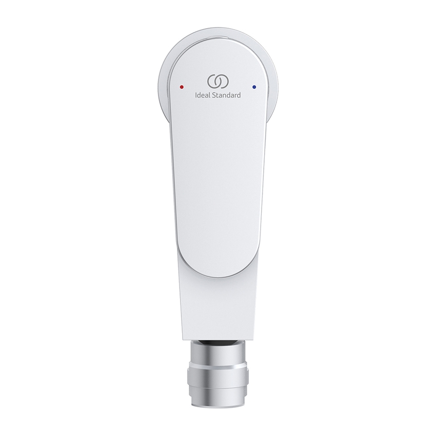 Immagine di Ideal Standard CERAFINE O miscelatore monocomando P.18 cm per bidet, scarico piletta Click-Clack, colore matt silver BD716SI