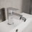 Immagine di Ideal Standard CERAFINE O miscelatore monocomando P.18 cm per bidet, scarico piletta Click-Clack, colore matt silver BD716SI