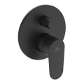 Immagine di Ideal Standard CERAFINE O miscelatore monocomando ad incasso per doccia 2 vie, senza corpo incasso, con limitatore della temperatura e deviatore, colore nero finitura opaco BD135XG