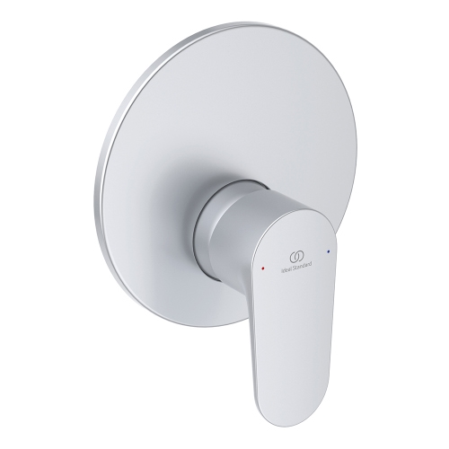 Immagine di Ideal Standard CERAFINE O miscelatore monocomando ad incasso per doccia, con sistema Eko, corpo incasso incluso, colore matt silver A7192SI