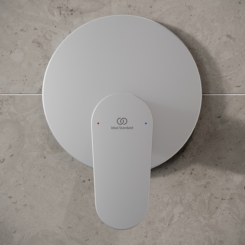 Immagine di Ideal Standard CERAFINE O miscelatore monocomando ad incasso per doccia, con sistema Eko, corpo incasso incluso, colore matt silver A7192SI