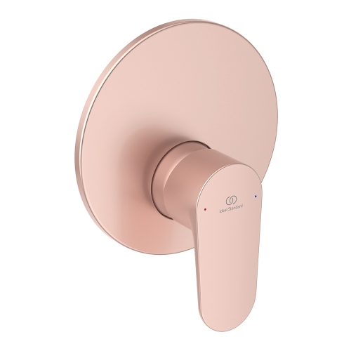 Immagine di Ideal Standard CERAFINE O miscelatore monocomando ad incasso per doccia, con sistema Eko, corpo incasso incluso, colore rosè A7192RO