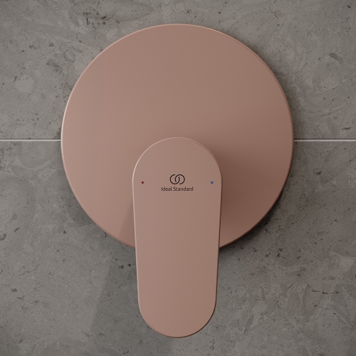 Immagine di Ideal Standard CERAFINE O miscelatore monocomando ad incasso per doccia, con sistema Eko, corpo incasso incluso, colore rosè A7192RO