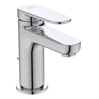 Immagine di Ideal Standard CERAFINE O miscelatore monocomando H.13 cm per lavabo, con asta di comando e scarico piletta da 1-1/4", finitura cromo BD907AA