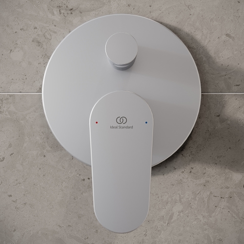 Immagine di Ideal Standard CERAFINE O miscelatore monocomando ad incasso per vasca/doccia, con deviatore, corpo incasso incluso, colore matt silver A7193SI