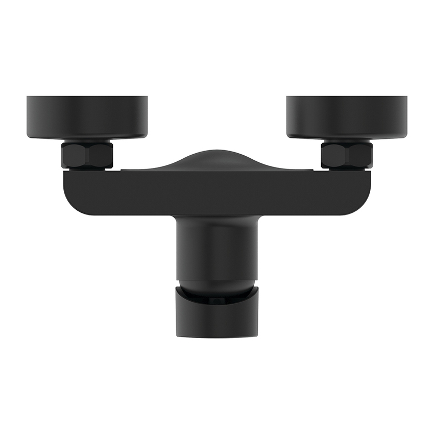 Immagine di Ideal Standard CERAFINE O miscelatore monocomando esterno per doccia, con limitatore della temperatura, valvola di ritegno e attacco per flessibile, colore nero finitura opaco BC499XG