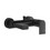 Immagine di Gessi VIA MANZONI miscelatore esterno vasca con deviatore automatico bagno/doccia, colore nero finitura opaco 38613#299