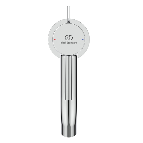 Immagine di Ideal Standard CERALINE miscelatore monocomando H.15 cm per lavabo, con asta di comando e scarico piletta da 1-1/4", finitura cromo BD846AA