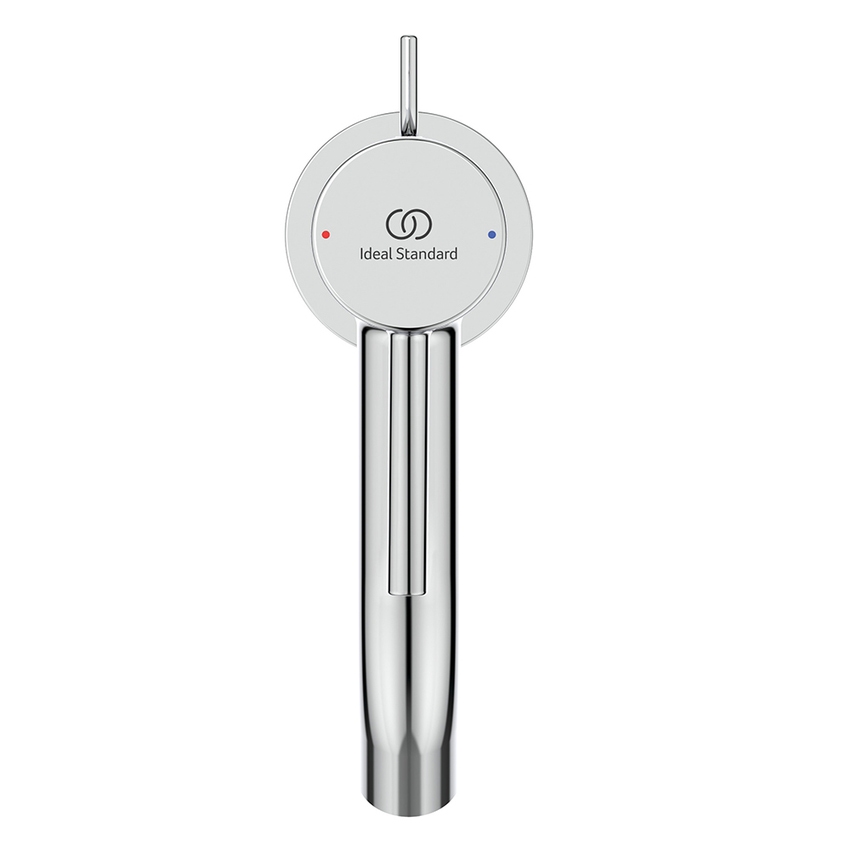 Immagine di Ideal Standard CERALINE miscelatore monocomando H.15 cm per lavabo, con asta di comando e scarico piletta da 1-1/4", finitura cromo BD846AA