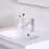 Immagine di Ideal Standard CERALINE miscelatore monocomando H.15 cm per lavabo, con asta di comando e scarico piletta da 1-1/4", con sistema BlueStart, finitura cromo BD758AA