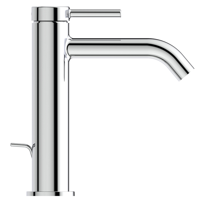 Immagine di Ideal Standard CERALINE miscelatore monocomando H.19 cm per lavabo, con asta di comando e scarico piletta da 1-1/4", finitura cromo BD847AA