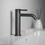 Immagine di Ideal Standard CERALINE miscelatore monocomando H.19 cm per lavabo, senza asta di comando e scarico piletta, con sistema BlueStart, colore nero finitura opaco BD760XG