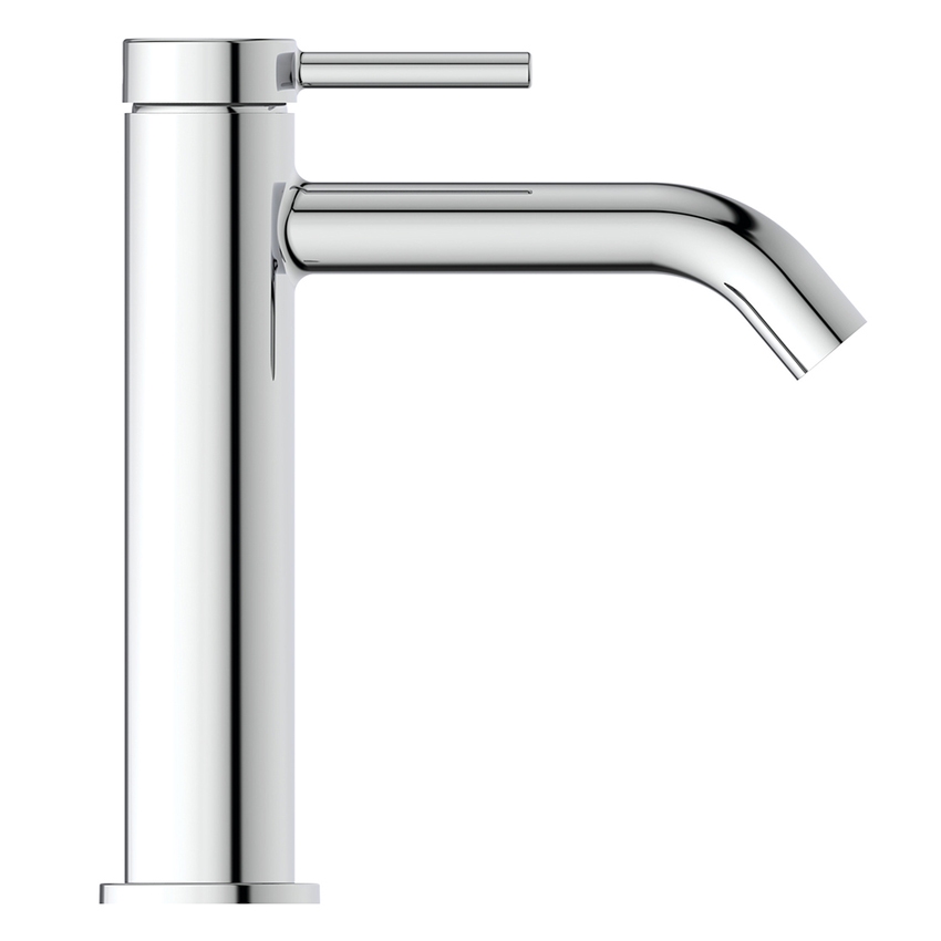 Immagine di Ideal Standard CERALINE miscelatore monocomando H.19 cm per lavabo, con piletta Click-Clack, con sistema BlueStart, finitura cromo BD959AA