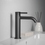 Immagine di Ideal Standard CERALINE miscelatore monocomando H.19 cm per lavabo, con piletta Click-Clack, con sistema BlueStart, colore nero finitura opaco BD959XG