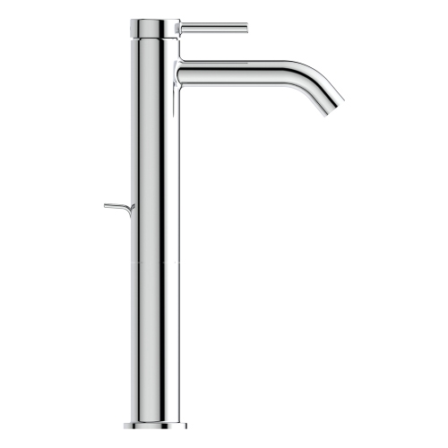 Immagine di Ideal Standard CERALINE miscelatore monocomando H.31 cm per lavabo, con asta di comando e scarico piletta da 1-1/4", con sistema BlueStart, finitura cromo BD763AA