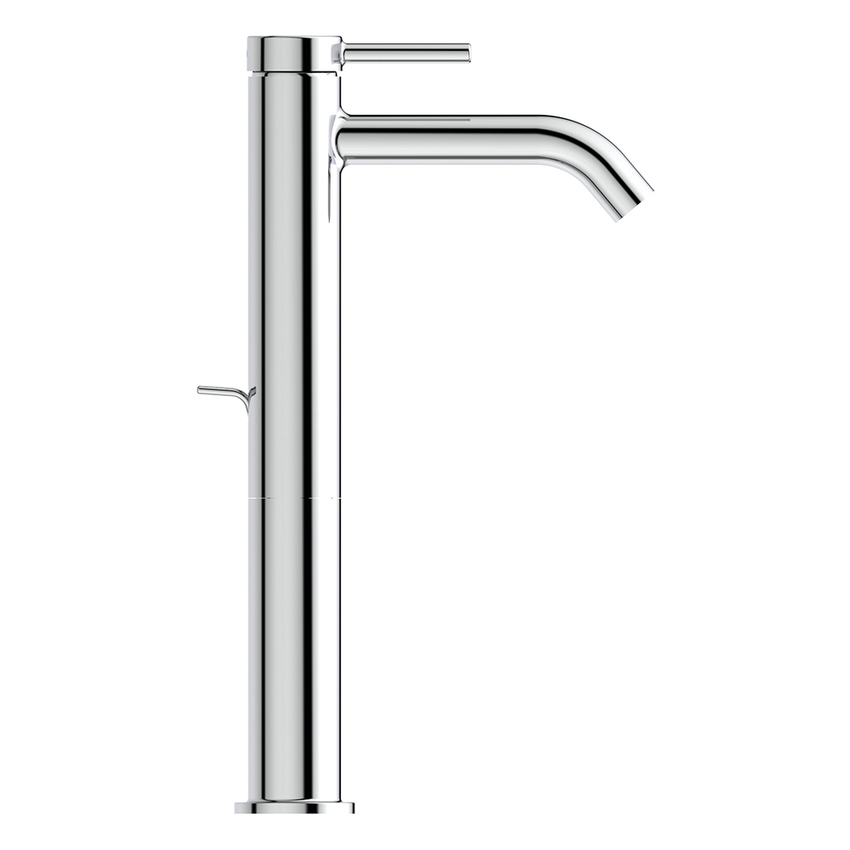 Immagine di Ideal Standard CERALINE miscelatore monocomando H.31 cm per lavabo, con asta di comando e scarico piletta da 1-1/4", con sistema BlueStart, finitura cromo BD763AA