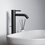 Immagine di Ideal Standard CERALINE miscelatore monocomando H.31 cm per lavabo, con asta di comando e scarico piletta da 1-1/4", con sistema BlueStart, colore nero finitura opaco BD763XG