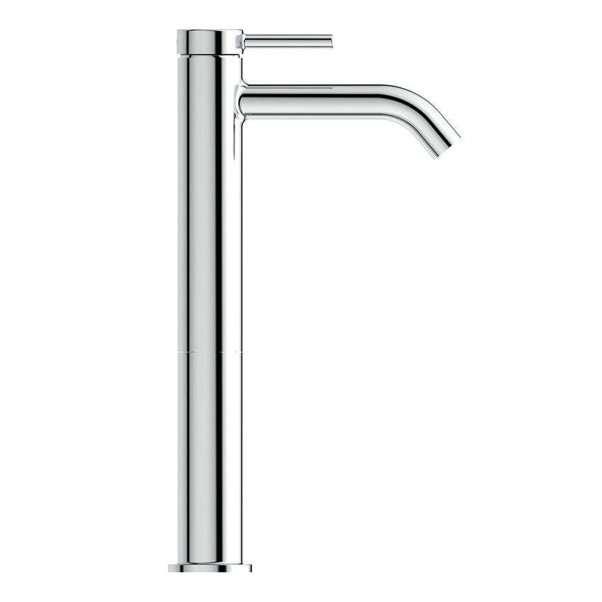 Immagine di Ideal Standard CERALINE miscelatore monocomando H.31 cm per lavabo, senza asta di comando e scarico piletta, con sistema BlueStart, finitura cromo BD762AA