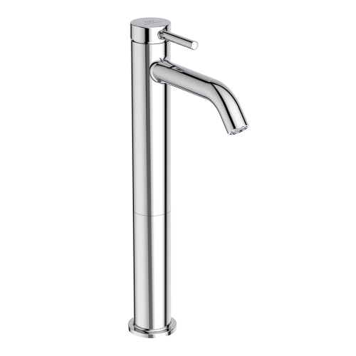 Immagine di Ideal Standard CERALINE miscelatore monocomando H.31 cm per lavabo, senza asta di comando e scarico piletta, con sistema BlueStart, finitura cromo BD762AA