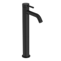 Immagine di Ideal Standard CERALINE miscelatore monocomando H.31 cm per lavabo, senza asta di comando e scarico piletta, con sistema BlueStart, colore nero finitura opaco BD762XG