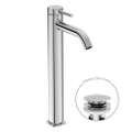Immagine di Ideal Standard CERALINE miscelatore monocomando H.31 cm per lavabo, con piletta Click-Clack, con sistema BlueStart, finitura cromo BD960AA