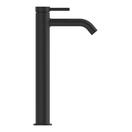 Immagine di Ideal Standard CERALINE miscelatore monocomando H.31 cm per lavabo, con piletta Click-Clack, con sistema BlueStart, colore nero finitura opaco BD960XG