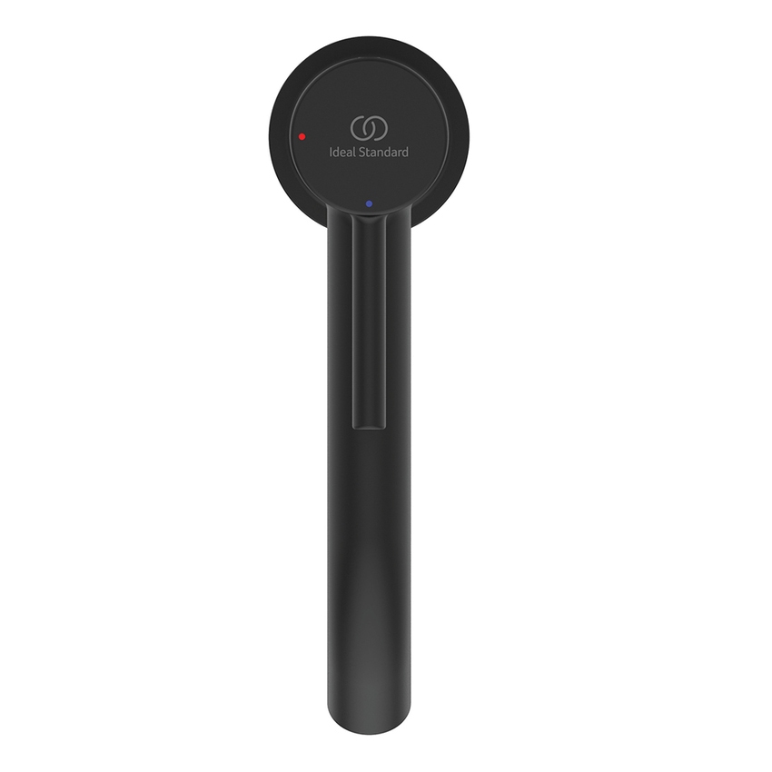 Immagine di Ideal Standard CERALINE miscelatore monocomando H.31 cm per lavabo, con piletta Click-Clack, con sistema BlueStart, colore nero finitura opaco BD960XG