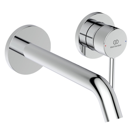Immagine di Ideal Standard CERALINE miscelatore monocomando P.19 cm per lavabo, a parete, senza corpo incasso, finitura cromo BD764AA