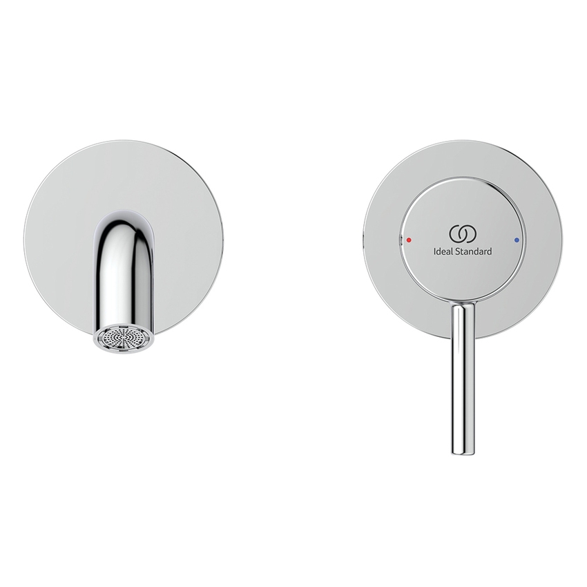 Immagine di Ideal Standard CERALINE miscelatore monocomando P.19 cm per lavabo, a parete, senza corpo incasso, finitura cromo BD764AA