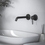 Immagine di Ideal Standard CERALINE miscelatore monocomando P.19 cm per lavabo, a parete, senza corpo incasso, colore nero finitura opaco BD764XG