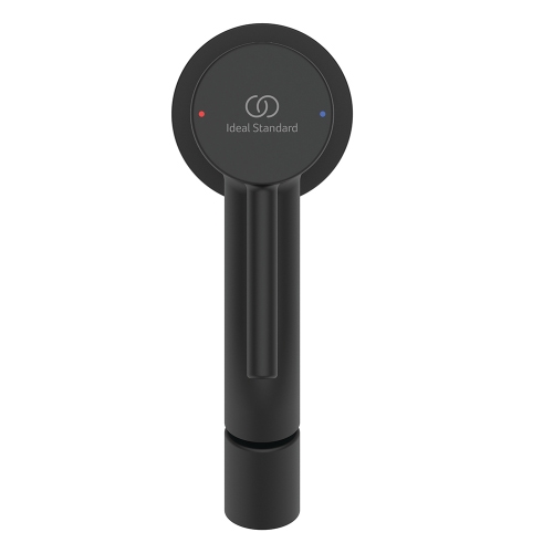 Immagine di Ideal Standard CERALINE miscelatore monocomando H.14 cm per bidet, con piletta Click-Clack, colore nero finitura opaco BD849XG