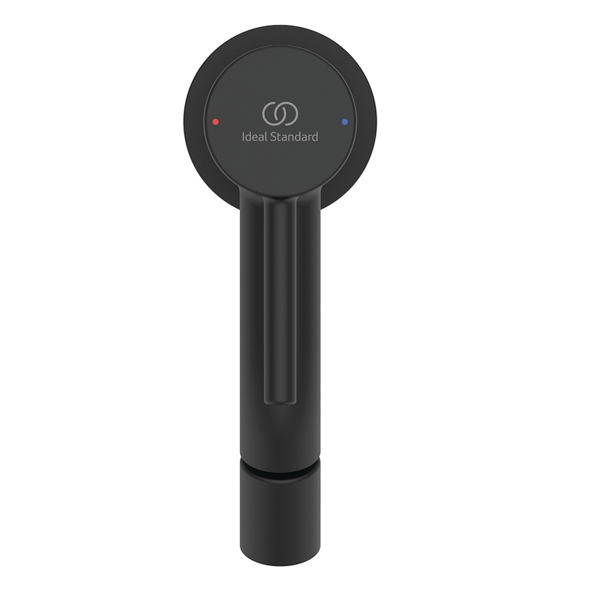 Immagine di Ideal Standard CERALINE miscelatore monocomando H.14 cm per bidet, con piletta Click-Clack, colore nero finitura opaco BD849XG