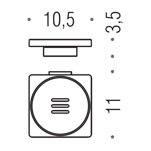 Immagine di Colombo Design MINIQ porta sapone a parete, finitura cromo B50010CR-RNE