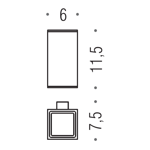 Immagine di Colombo Design MINIQ porta bicchiere a parete, finitura cromo B50020CR