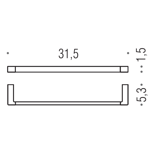 Immagine di Colombo Design MINIQ porta salvietta L.32 cm, finitura cromo B50090CR
