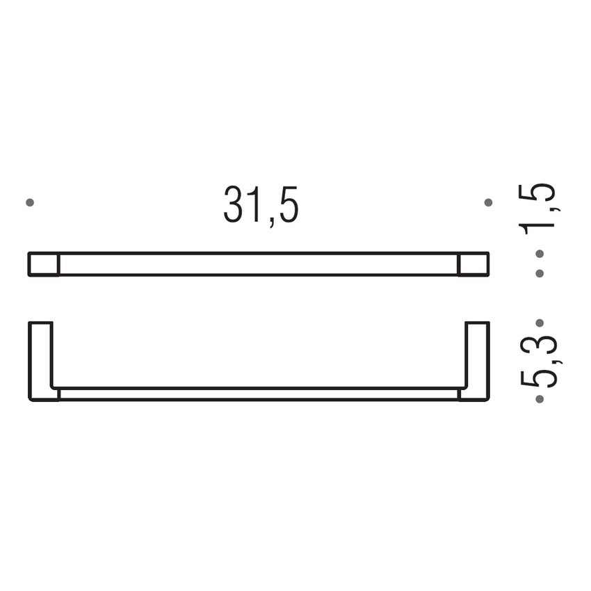 Immagine di Colombo Design MINIQ porta salvietta L.32 cm, finitura cromo B50090CR