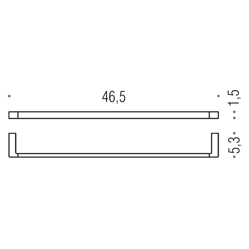 Immagine di Colombo Design MINIQ porta salvietta L.47 cm, finitura cromo B50100CR