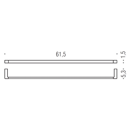 Immagine di Colombo Design MINIQ porta salvietta L.62 cm, finitura cromo B50110CR